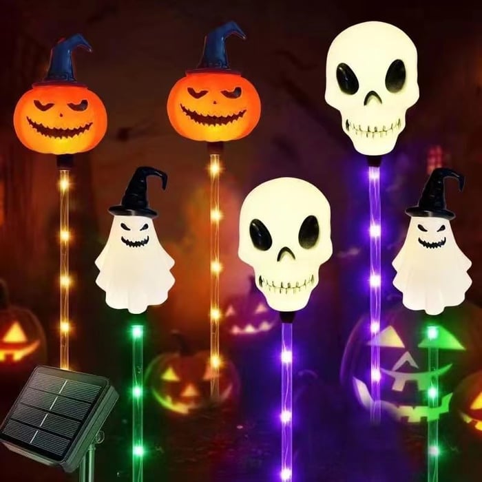 👻🎁6 lampek ogrodowych LED zasilanych energią słoneczną na Halloween