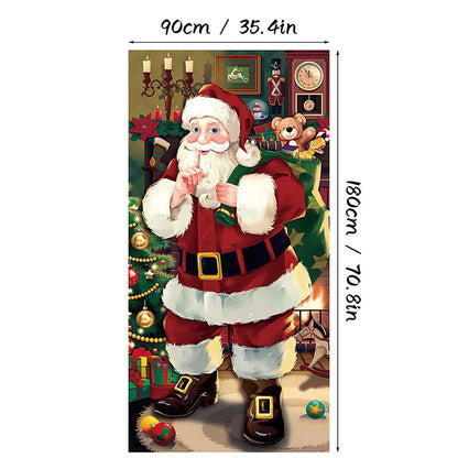 ⏰Świąteczna specjalna wyprzedaż 70% taniej!!🎄Świąteczny panel drzwiowy do natychmiastowej dekoracji świątecznej