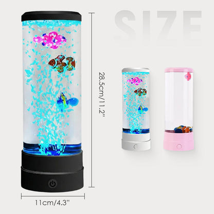 LED-svetilka za akvarij z motivom ribic v mehurčkih