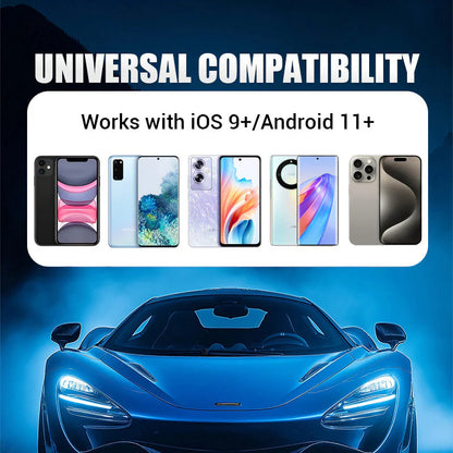 🔥🚗Bezprzewodowy adapter 2 w 1 do iPhone'a i Androida Auto