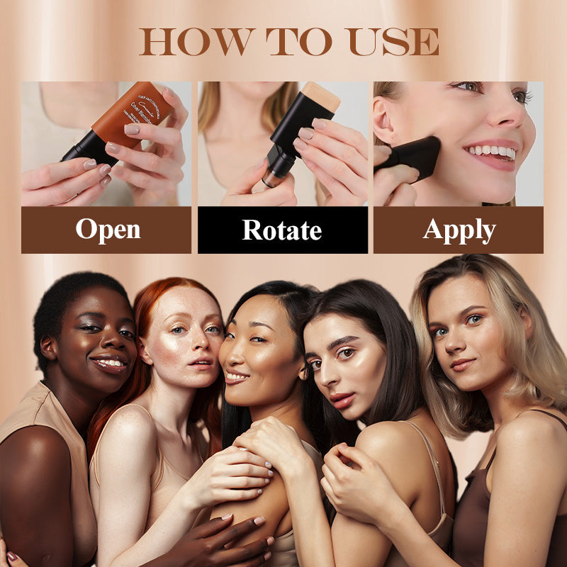 🔥Kup 1, a 1 dostaniesz GRATIS✨2025 Instant Concealing Foundation Stick z wbudowanym pędzlem