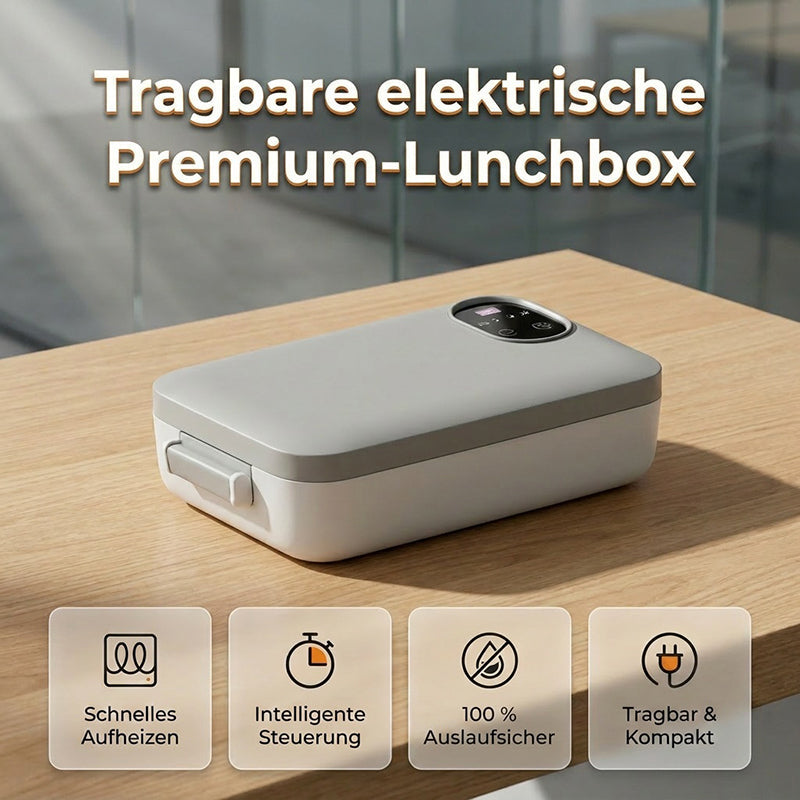 Prenosni električni grelnik hrane s funkcijo samoogrevanja