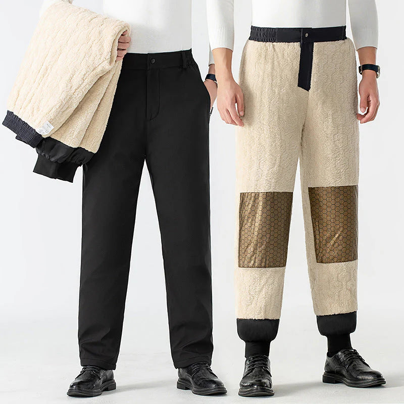 【M-4XL】👖Zimowe męskie ocieplane spodnie z grafenowymi nakolannikami