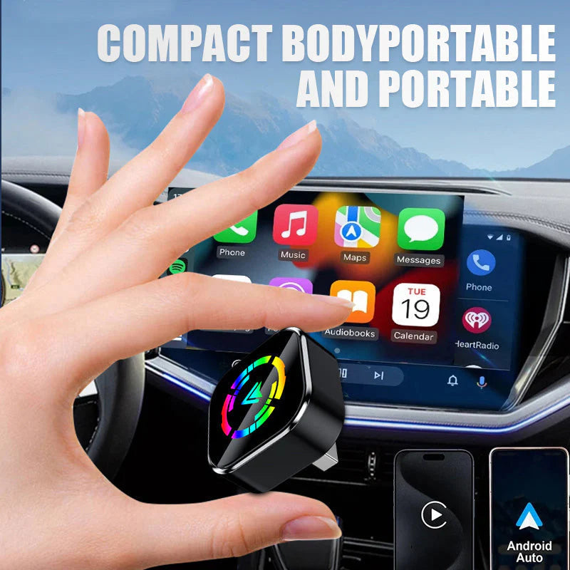 🔥🚗Bezprzewodowy adapter 2 w 1 do iPhone'a i Androida Auto