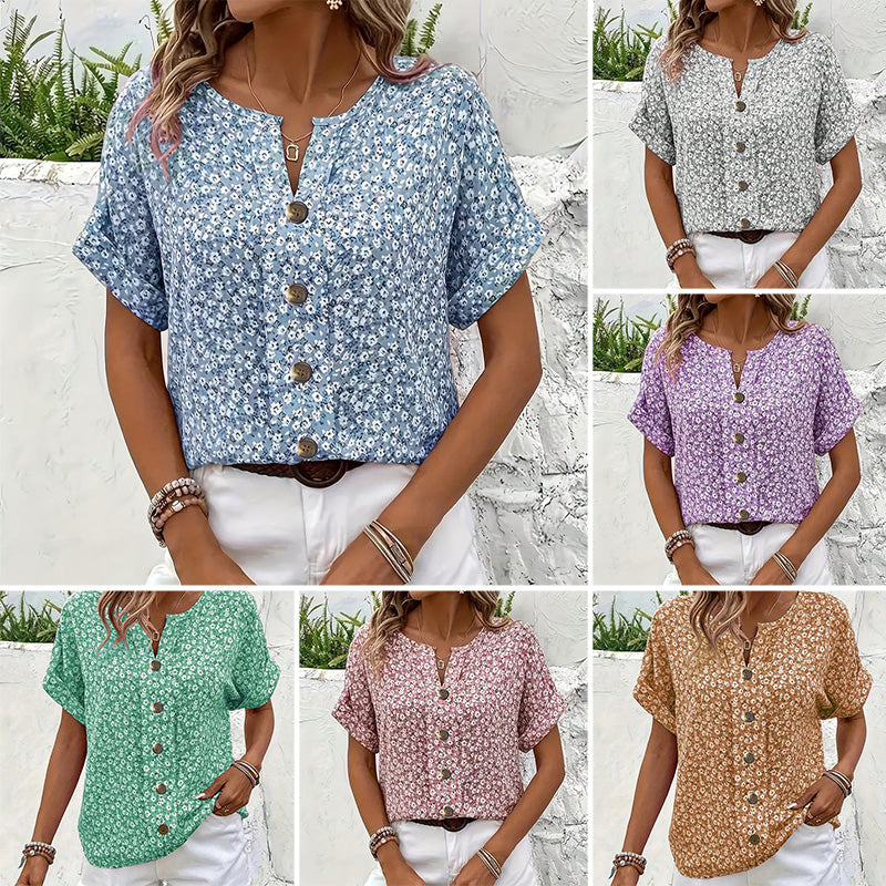 【XL-4XL】🌸Elegancka bluzka damska w kwiaty