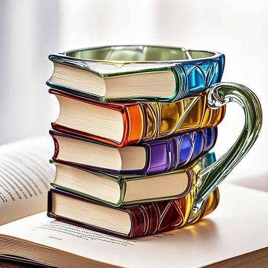 Kubek z witrażem Artisan Book Stack