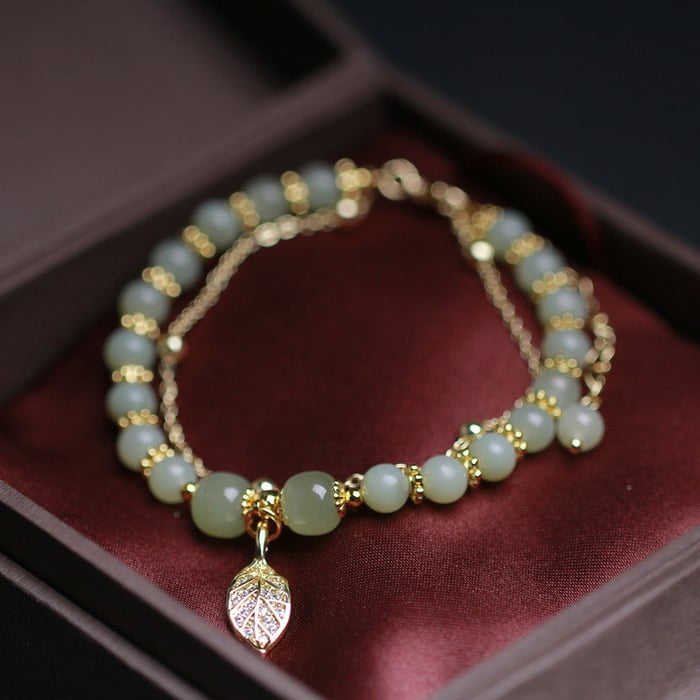 💞 - Bransoletka szczęścia z jadeitu Wada