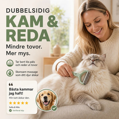 🐕 Dvostranska krtača za dlako hišnih ljubljenčkov – odstranjuje kepe in izpadle dlake | DANES PRIHRANITE 50 %! ✨
