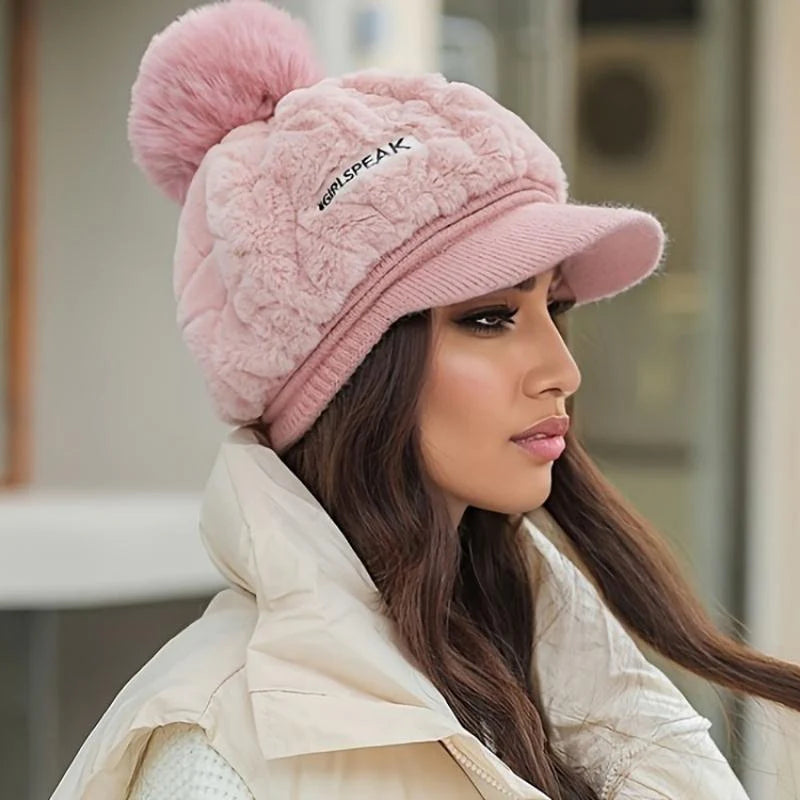 💁‍♀️Najlepszy prezent na zimę🎁👒 - Zimowa czapka damska 2025 z krótkim rondem🥰