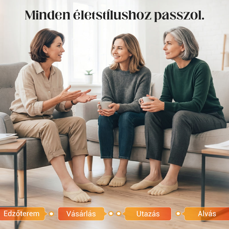 Unisex nevidne korekcijske nogavice s petimi prsti