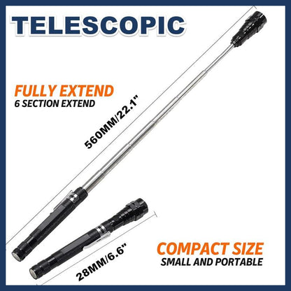 Večnamenska magnetna teleskopska žepna svetilka