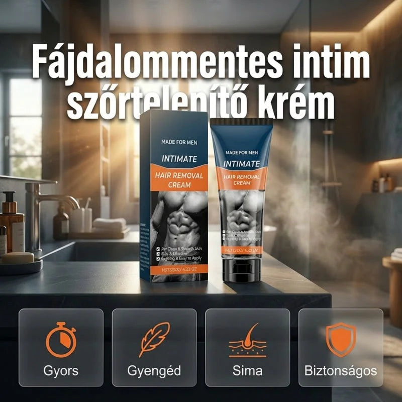 Nežna krema za odstranjevanje dlak za moške – brez draženja