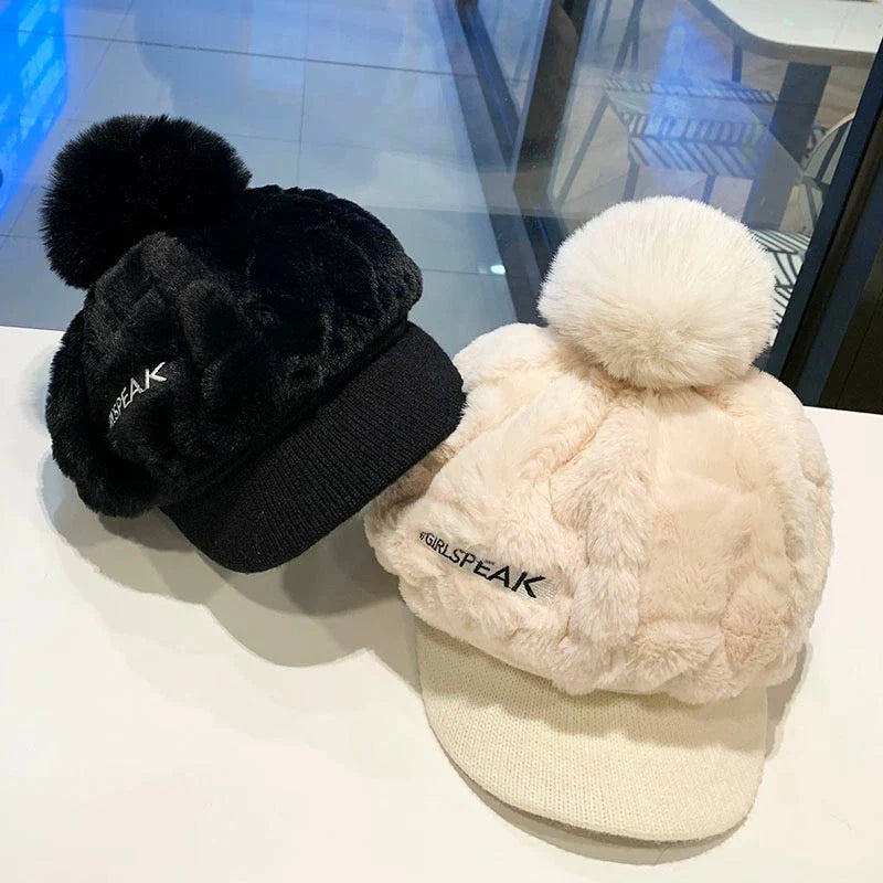 💁‍♀️Najlepszy prezent na zimę🎁👒 - Zimowa czapka damska 2025 z krótkim rondem🥰