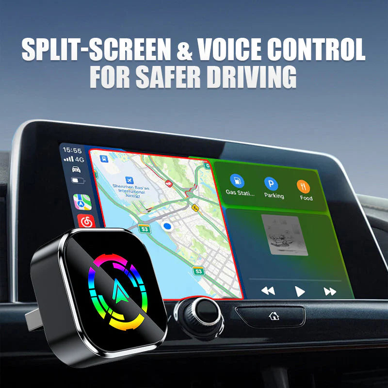 🔥🚗Bezprzewodowy adapter 2 w 1 do iPhone'a i Androida Auto
