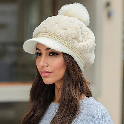 💁‍♀️Najlepszy prezent na zimę🎁👒 - Zimowa czapka damska 2025 z krótkim rondem🥰