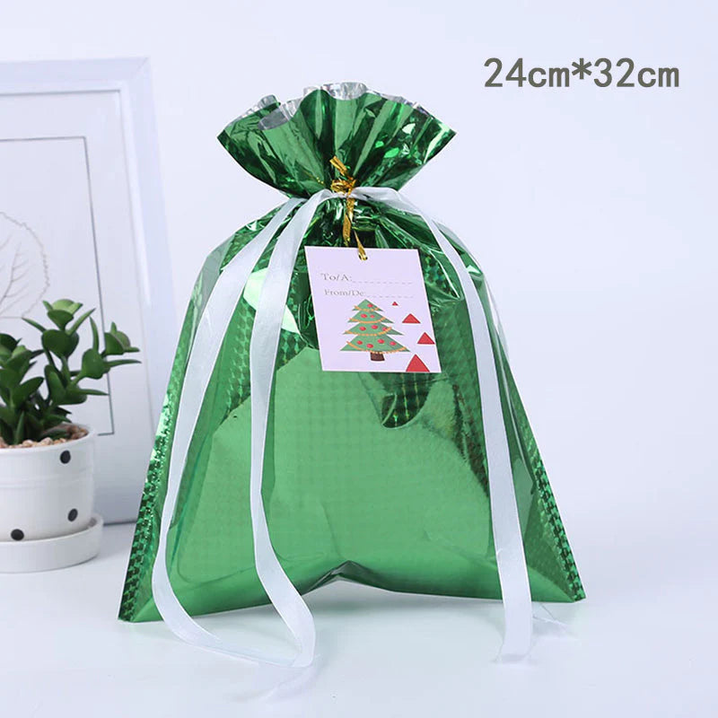🎅Torby prezentowe świąteczne ze ściągaczem (biodegradowalne)
