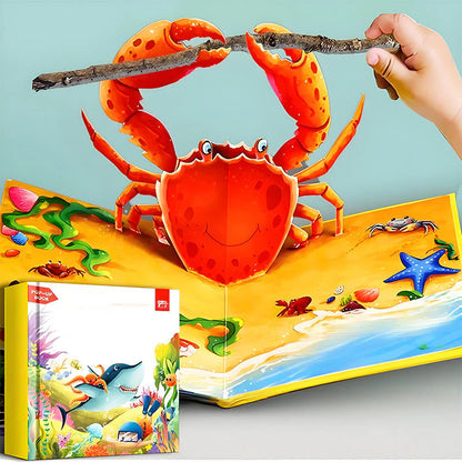 ✨【Książka 3D Pop-up dla dzieci ze zwierzętami – niezbędna do wczesnej interaktywnej nauki】✨