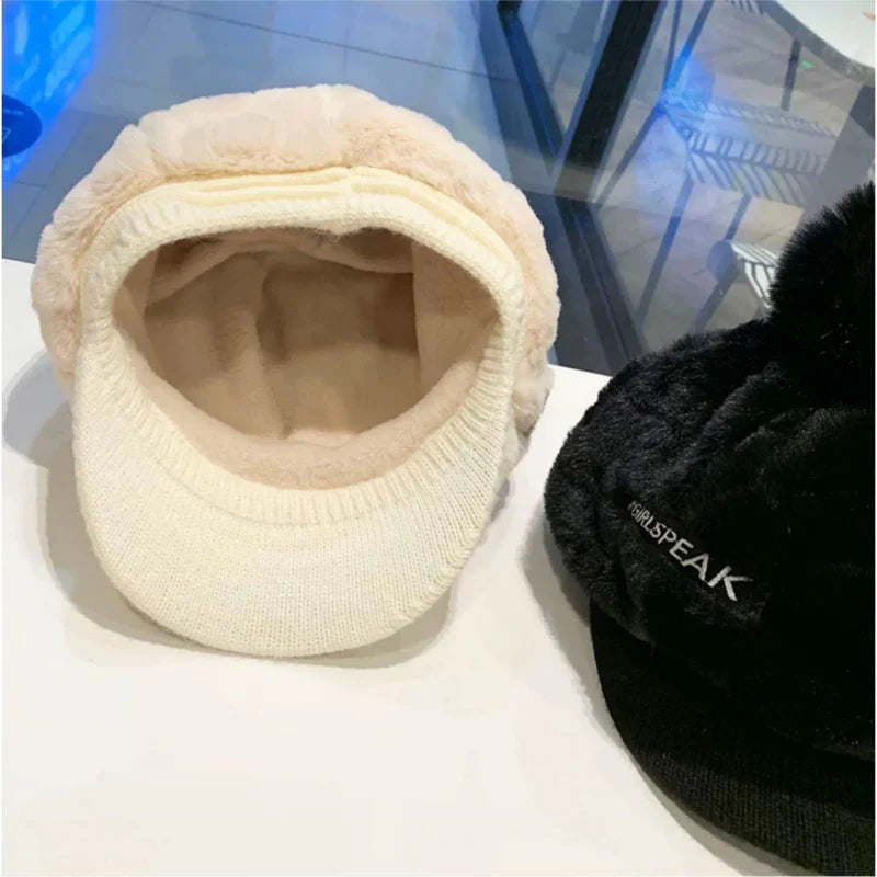 💁‍♀️Najlepszy prezent na zimę🎁👒 - Zimowa czapka damska 2025 z krótkim rondem🥰