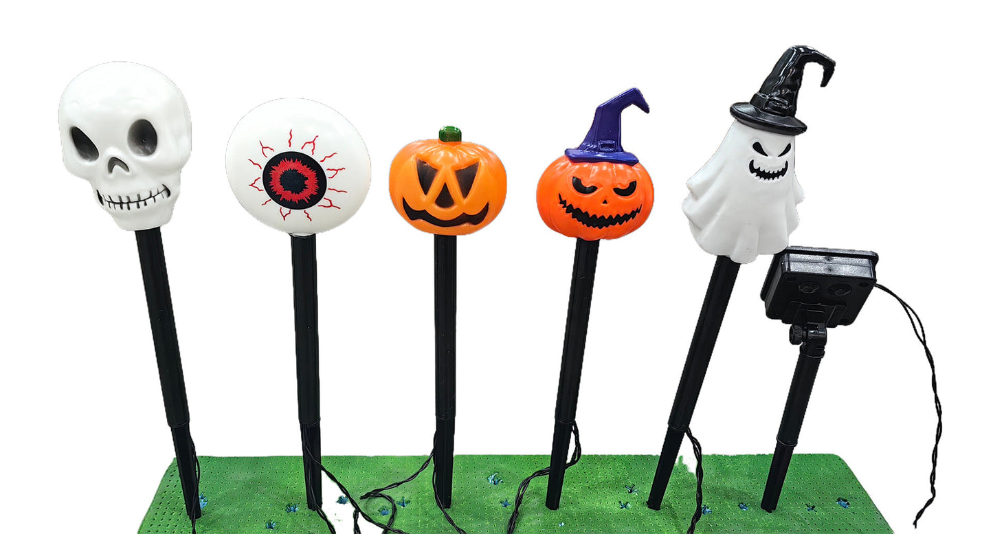 👻🎁6 lampek ogrodowych LED zasilanych energią słoneczną na Halloween