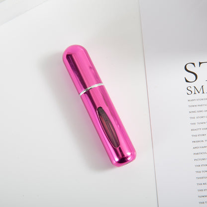 Bottom-fill perfume refill bottle with self-pump sprayer