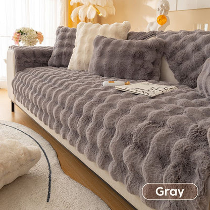 🛋️☁️ Pokrowiec na sofę z grubego pluszu króliczego❄️