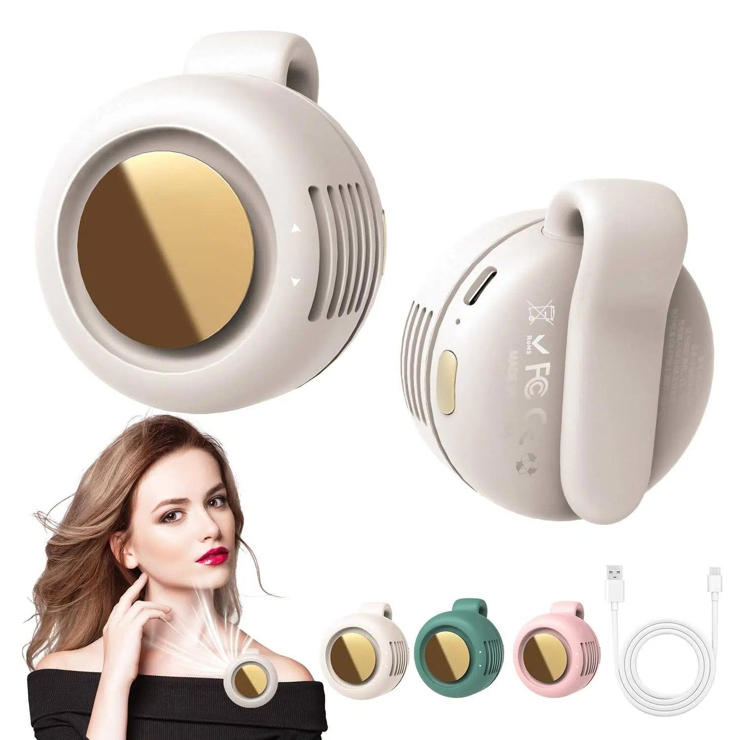 Prenosni tihi mini ventilator brez lopatic