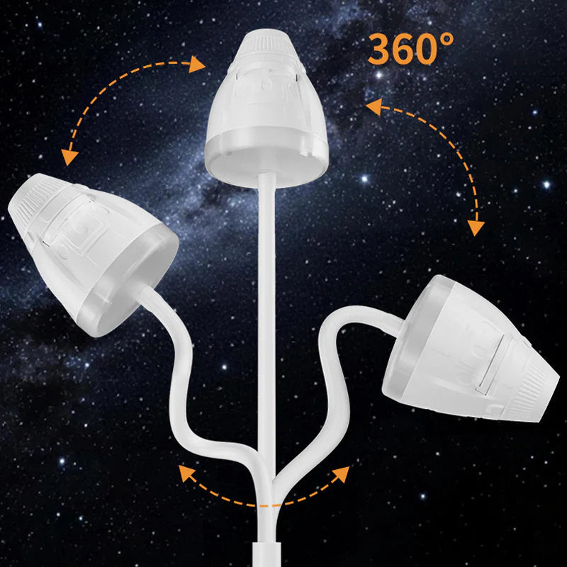 Potopni planetarni projektor za vzdušje v spalnici