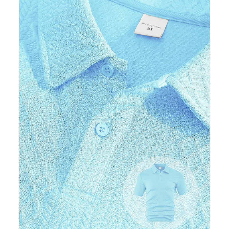 👕 50 % POPUST! 💎 Moški dvodelni komplet z diamantnim vzorcem – majica s kratkimi rokavi in kratke hlače – zračen, brez gub in sproščen poletni videz ☀️