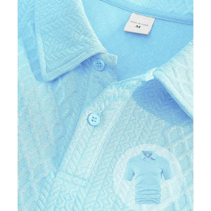 👕 50 % POPUST! 💎 Moški dvodelni komplet z diamantnim vzorcem – majica s kratkimi rokavi in kratke hlače – zračen, brez gub in sproščen poletni videz ☀️