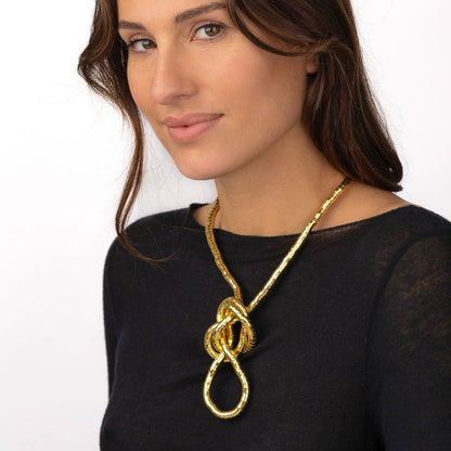 Naszyjnik z dzianiny wężowej - choker, bransoletka