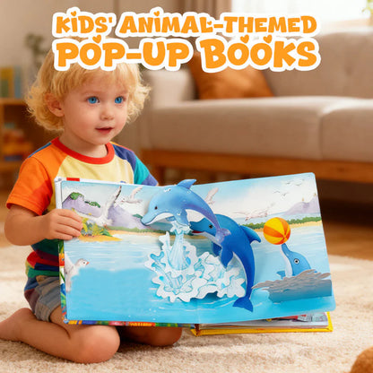 ✨【Książka 3D Pop-up dla dzieci ze zwierzętami – niezbędna do wczesnej interaktywnej nauki】✨