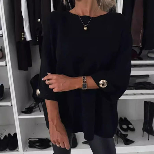 🎀Ograniczona wyprzedaż - 50% TANIEJ🎀Klasyczny damski top dzianinowy w jednolitym kolorze