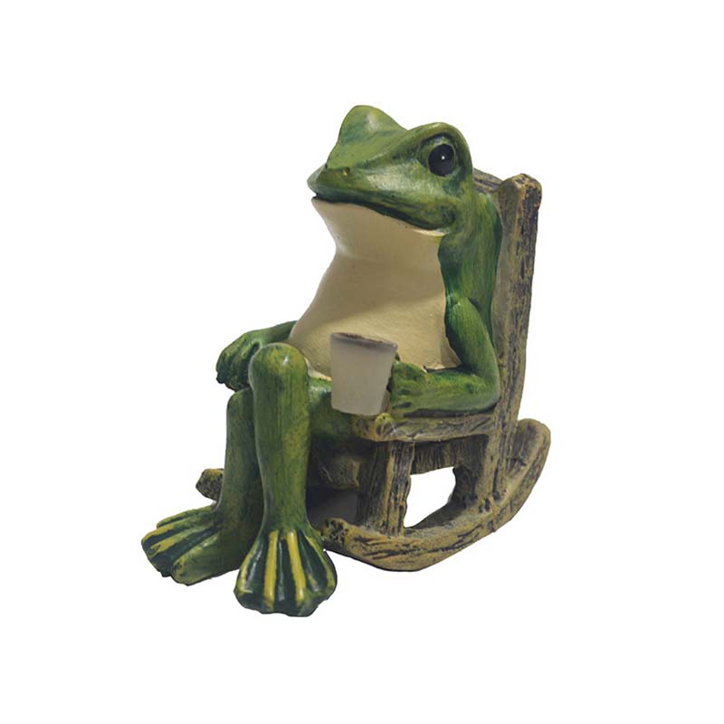 🐸Okrasek za gugalnik v obliki žabe na sončno energijo
