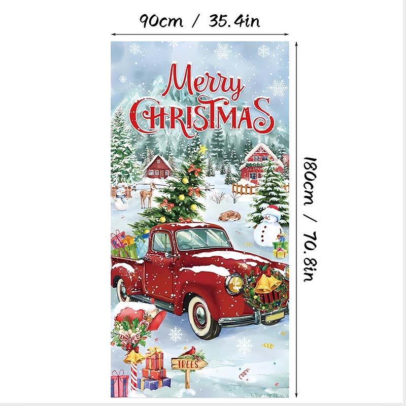 ⏰Świąteczna specjalna wyprzedaż 70% taniej!!🎄Świąteczny panel drzwiowy do natychmiastowej dekoracji świątecznej