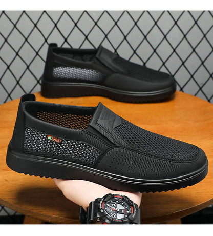 Nowe, oddychające, wsuwane buty sportowe męskie z siateczki