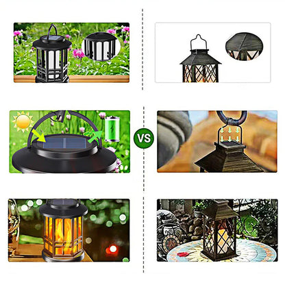 ✨🔥Ulepszona latarnia solarna z efektem migoczącego płomienia - wodoodporna i idealna na zewnątrz Cena regularna 119,00 zł