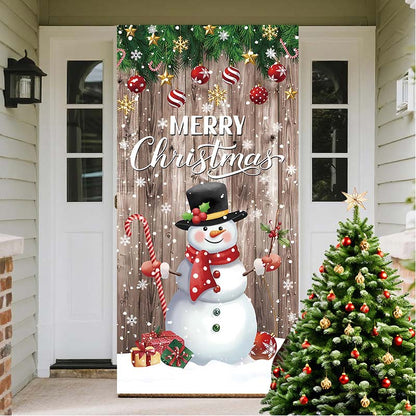 ⏰Świąteczna specjalna wyprzedaż 70% taniej!!🎄Świąteczny panel drzwiowy do natychmiastowej dekoracji świątecznej