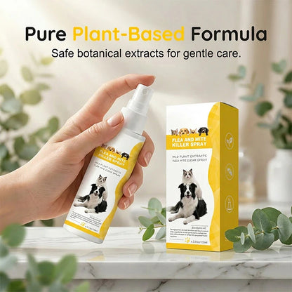 Spray za odganjanje škodljivcev za hišne živali z nežno formulo