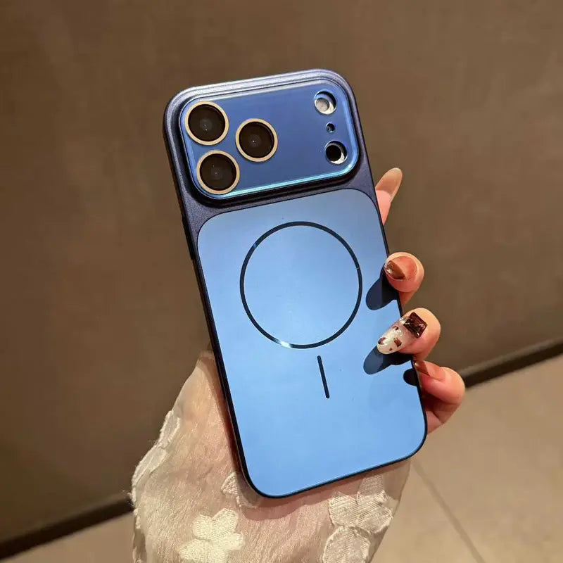 Nowe luksusowe, matowe, metaliczne etui ochronne MagSafe odporne na upadki do serii iPhone