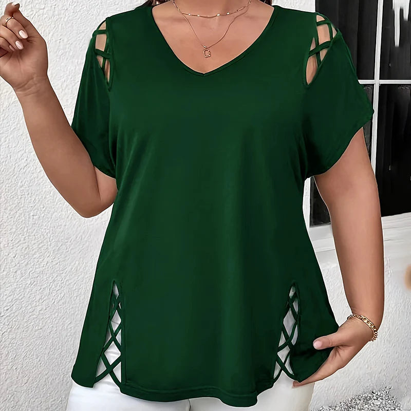 Ženska bluza z V-izrezom