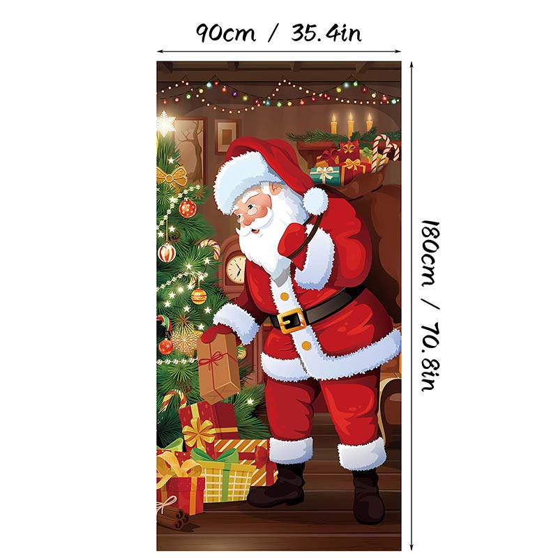 ⏰Świąteczna specjalna wyprzedaż 70% taniej!!🎄Świąteczny panel drzwiowy do natychmiastowej dekoracji świątecznej