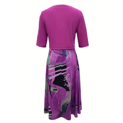 🔥Omejena ponudba: 50 % popust💎👗Dvodelni komplet za ženske - kratka jopica in obleka brez rokavov, elegantno in prefinjeno😍