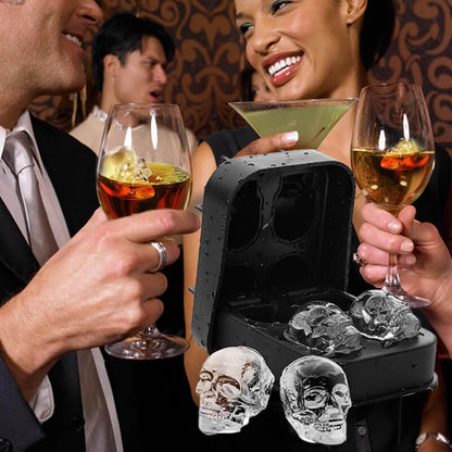 💀 🧊 Silikonska modelčka za ledene kocke v obliki lobanje (naredi sam)
