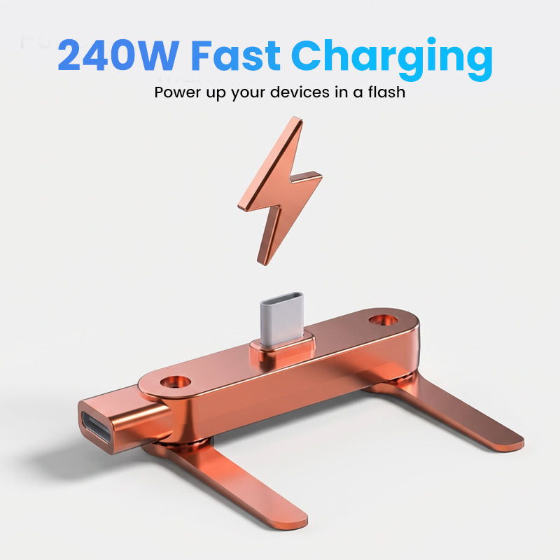 Adapter za hitro polnjenje z držalom za mobilni telefon, ki se lahko zasuka za 360°