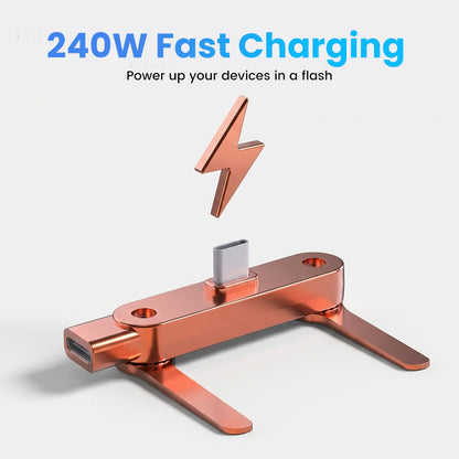 Adapter za hitro polnjenje z držalom za mobilni telefon, ki se lahko zasuka za 360°