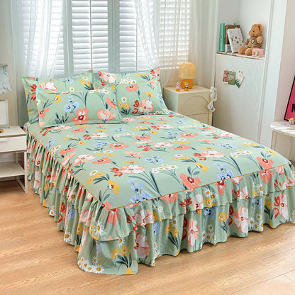 ⏳Časovno omejen 50 % popust⏰3-delni komplet nabranega spalnogo krila🛏️