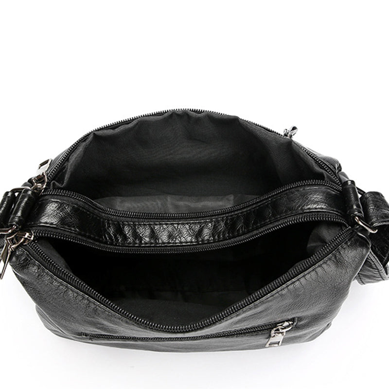 Ženska torba čez ramo iz mehkega PU usnja z več žepi