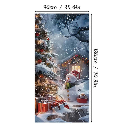 ⏰Świąteczna specjalna wyprzedaż 70% taniej!!🎄Świąteczny panel drzwiowy do natychmiastowej dekoracji świątecznej