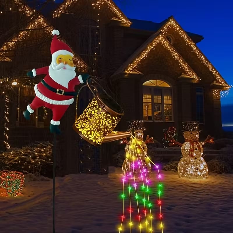 🎅Świąteczne lampki solarne na czajnik w kształcie Mikołaja