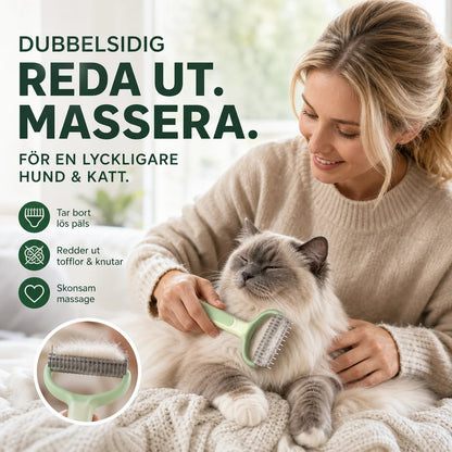 🐕 Dvostranska krtača za dlako hišnih ljubljenčkov – odstranjuje kepe in izpadle dlake | DANES PRIHRANITE 50 %! ✨
